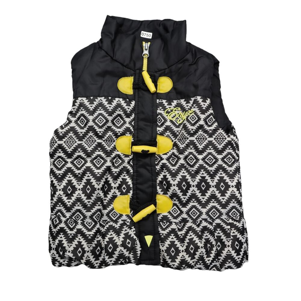 Enyce Jacket Youth 4 Black Yellow Puffer Vest Fireman Toggle Coat Kids Boys